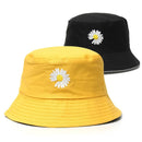 Sombrero Pescador Bordado Doble Faz Margarita Rosado/negro