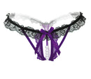 Lenceria Pantie Sexy Para Mujer Con Encaje Y Perlas