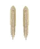 Aretes Largos Brillantes Estilo Cascada Mujer Estilo Moda