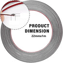 Tira De Moldura Cromada Adhesiva Para Carro 22mm