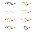 Montura Marco Gafas Redondas Vintage Bloqueo De Luz Azul