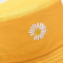Sombrero Pescador Bordado Doble Faz Margarita Rosado/negro