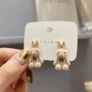 Aretes De Conejo Felpa Kawaii Para Mujer