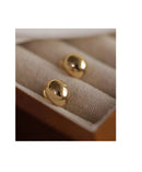 Aretes Semi Redondos Pequeños Para Mujer