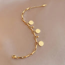Pulsera Manilla De Eslabones Dije De Moneda Bohemia Trendy