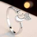 Anillo Argolla De Gato Ajustable Corazón