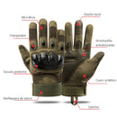 Guantes Para Moto Tácticos Protección Nudillos Negro