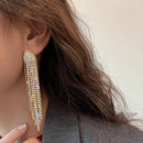 Aretes Largos Brillantes Estilo Cascada Mujer Estilo Moda
