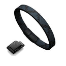 Manilla Pulsera Para Hombre Cuero Lineas Broche Magnético