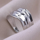 Anillo Diseño Irregular Ajustable Para Adultos