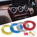 Tiras De Moldura Para Interior Del Carro Universal Decora 5m-Plateado