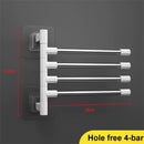 Toallero Pared 4 Barras Metal Acero Giratorio 180° Baño Pro