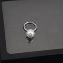 Arete Pendiente Colgante Perla Blanca Redondo Unisex