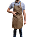Delantal  Ajustable Chef Mesero Profesional Tela Marrón