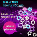 Set Anillos Aros Para Pene Silicona Retardante 5 Unidades