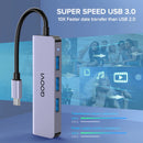 Adaptador Concentrador Hdmi Usb C 3.0 Multipuertos 4 En 1