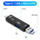 Adaptador Micro Usb Tipo C Micro Sd Computador Otg Tf 5 En 1