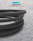 Cable Cargador Carga Rápida (Tipo C, iPhone y Micro USB) 100cm
