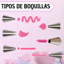 Manga Pastelera Pasteleria En Silicona 6 Boquillas + Acople