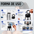 Termo Portátil Con Soporte Magnético Para Celular Y Tapa De Rosca