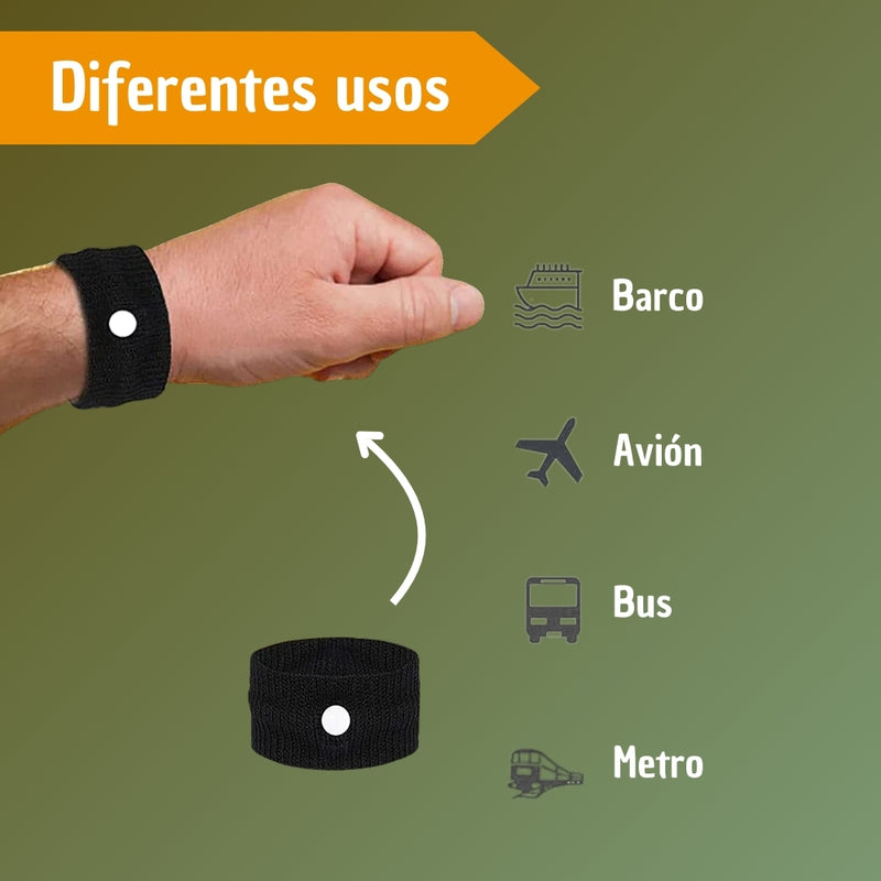 Manillas Pulseras Antimareo Nauseas Muñequera Viajes Vomito