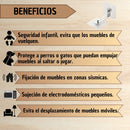 Anclajes Adhesivos De Pared Sin Taladro Armarios Mesas X2