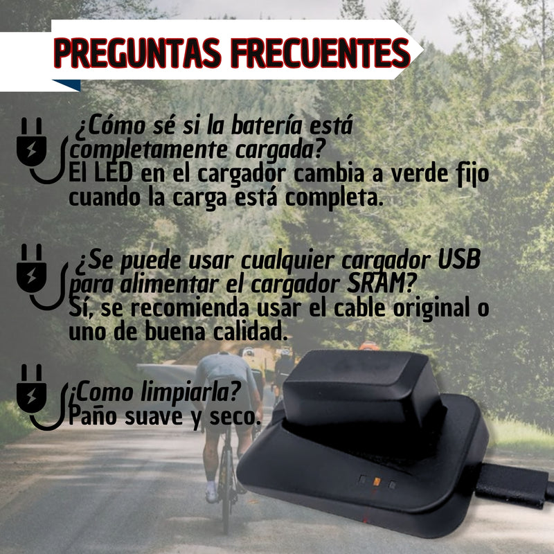 Cargador Para Baterias Grupo Sram Red Axs Etap Force Electro