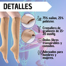 Medias De Compresión Vena Várice E Hinchazón Con Cremallera Beige S/M