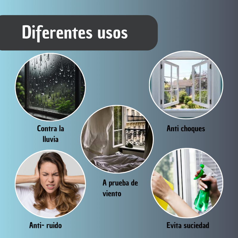 Tira Cinta Adhesiva Repele Ruido Polvo Ventanas Puertas