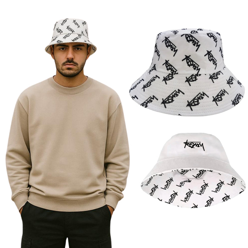 Gorro Sombrero Pescador Doble Faz Bucket Hat Playa Moda