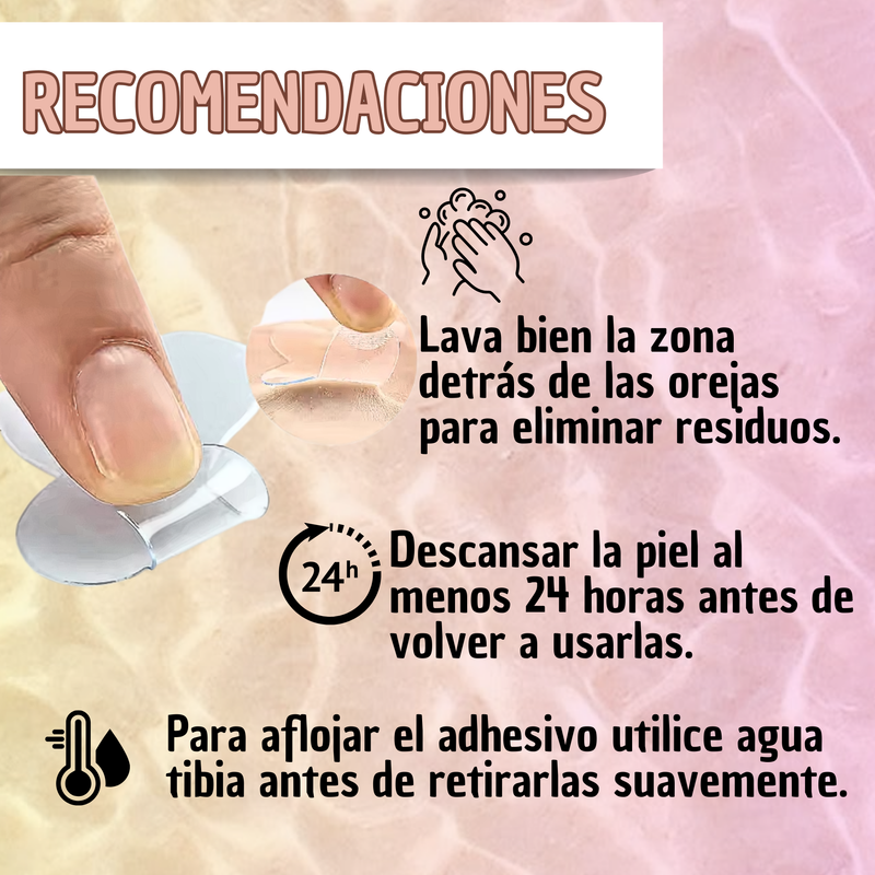 Soportes Adehesivo Para Orejas Grandes X32 Pegatinas