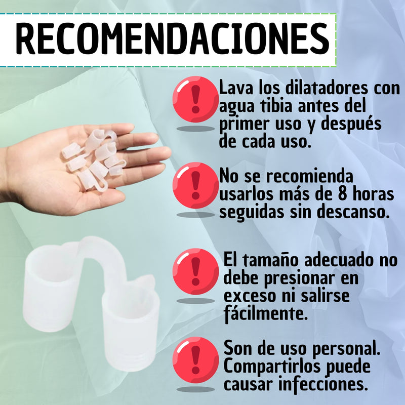 Dilatador Nasal Anti Ronquido 8 Tallas Con Estuche