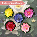 Flores De Loto Acuáticas Artificiales Para Jardín Jacuzzi X5