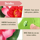 Flores De Loto Acuáticas Artificiales Para Jardín Jacuzzi X5
