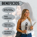 Termo Portátil Con Soporte Magnético Para Celular Y Tapa De Rosca