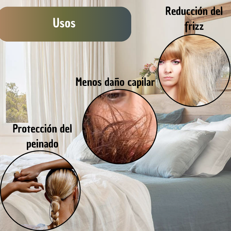 Satin Funda Cuidado De Cabello Anti Frizz Vino Tinto