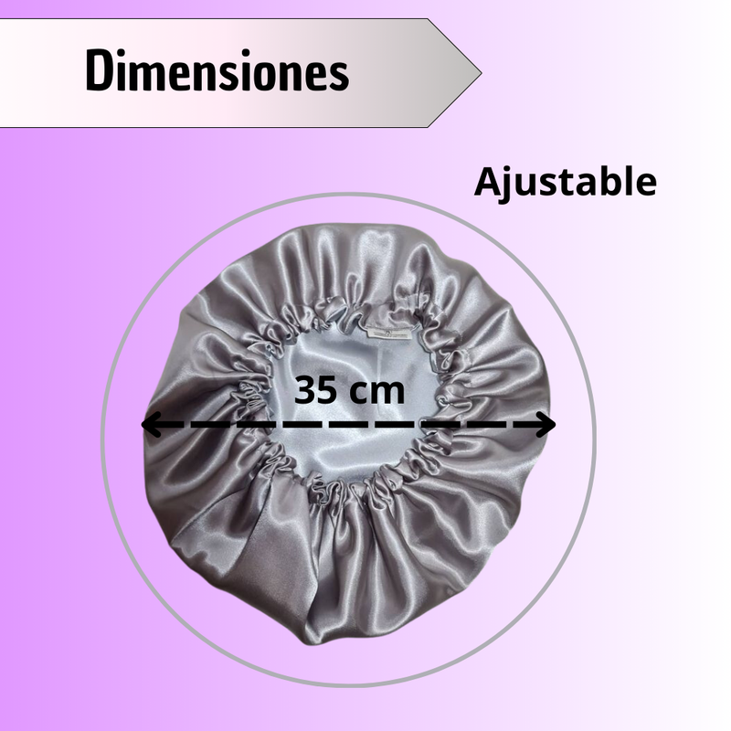 Gorro En Satin Ajustable Anti Frizz Profesional