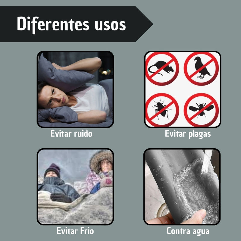 Tapón Para Puertas Repele Plagas Polvo Frio Luz - Universal