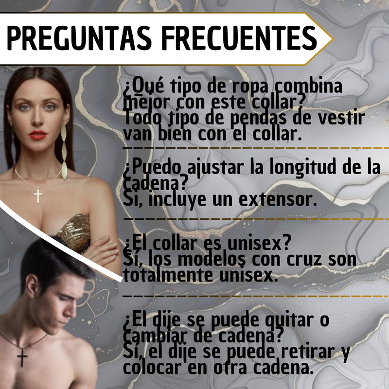 Collar Cadena de Cruz Hombres y Mujeres
