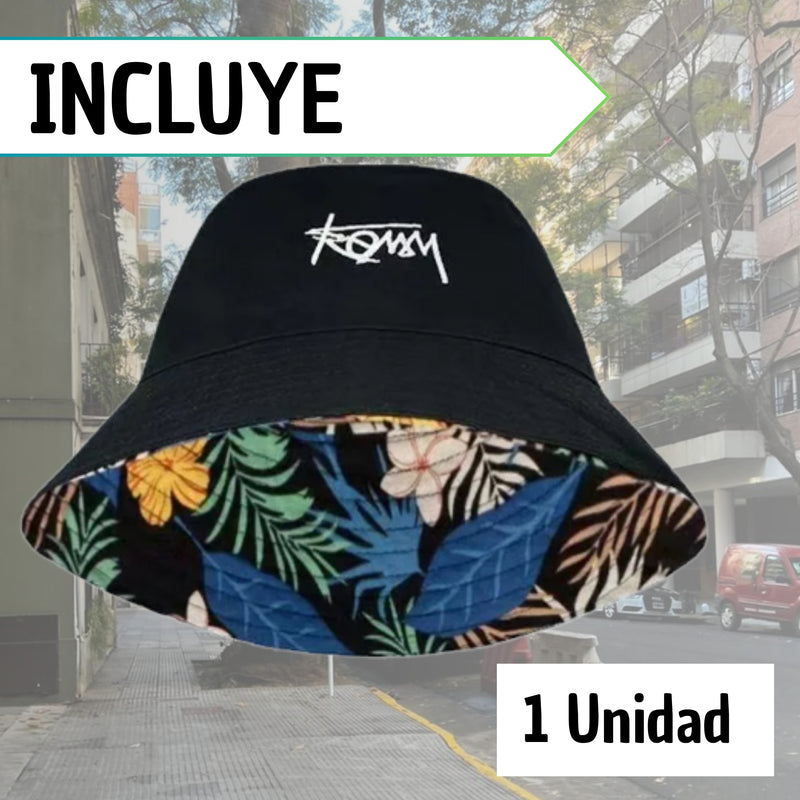 Gorro Sombrero Pescador Doble Faz Bucket Hat Playa Moda