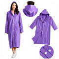 Impermeable Eva Capa Adulto Lluvia Capota Con Botones Pro