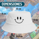 Sombrero Pescador Bordado Doble Faz Margarita Rosado/negro