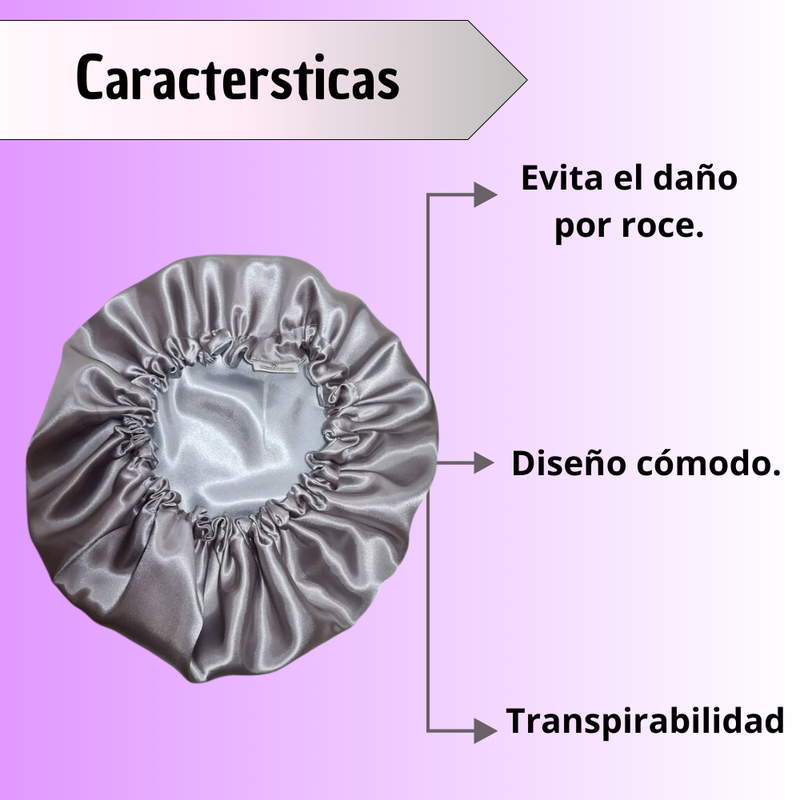 Gorro En Satin Ajustable Anti Frizz Profesional