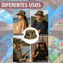 Sombrero Gorro Pescador Bordado Doble Faz Camuflado/gris