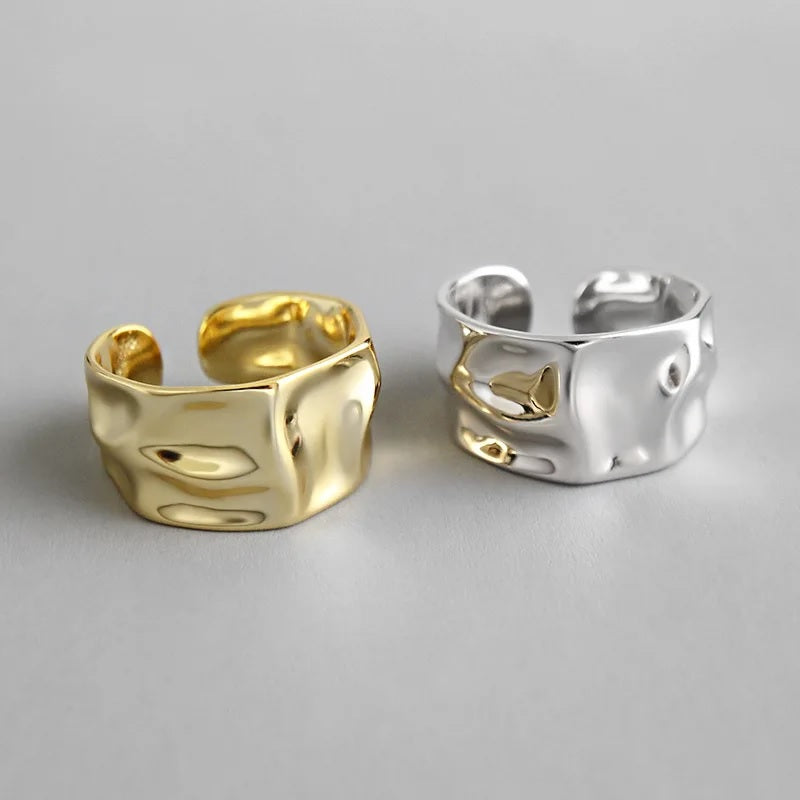 Anillo Diseño Irregular Ajustable Para Adultos