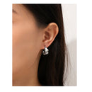 Aretes Asimétricos Semi Cuadrado Moda