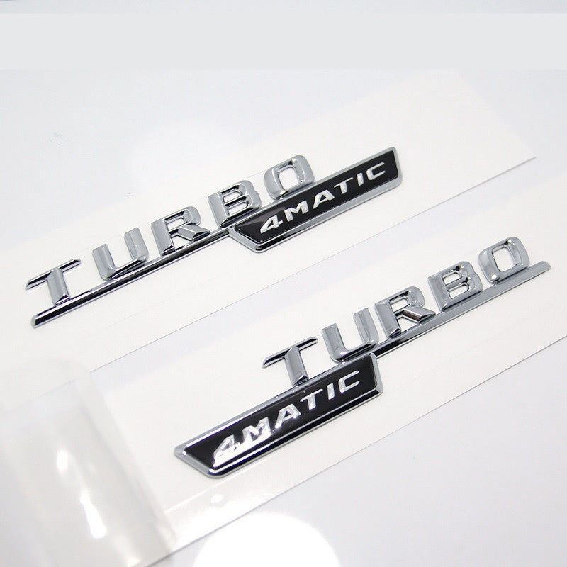 Emblema Mercedes Turbo 4matic Amg Lateral Costado X2 Unidad