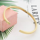 Pulsera Brazalete De Aro Ovalado Para Mujeres Y Hombres