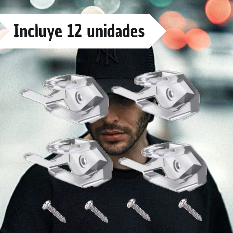 Ganchos Percheros Para Gorros Sombreros Cachuchas Gorra X4