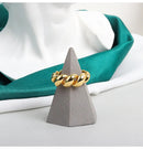 Anillo De Cúpula Cuerda Apilable Para Mujer Ajustable